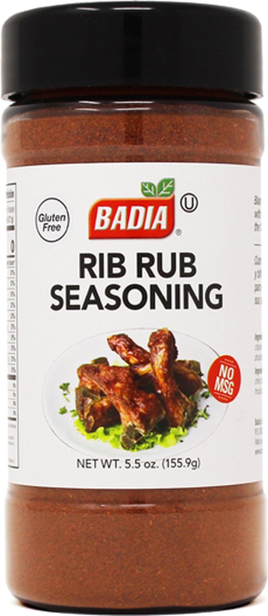 Goedkoopste Badia Spices | Rib Rub Seasoning | rub voor porkchop, spareribs, steak | 155.9 gram