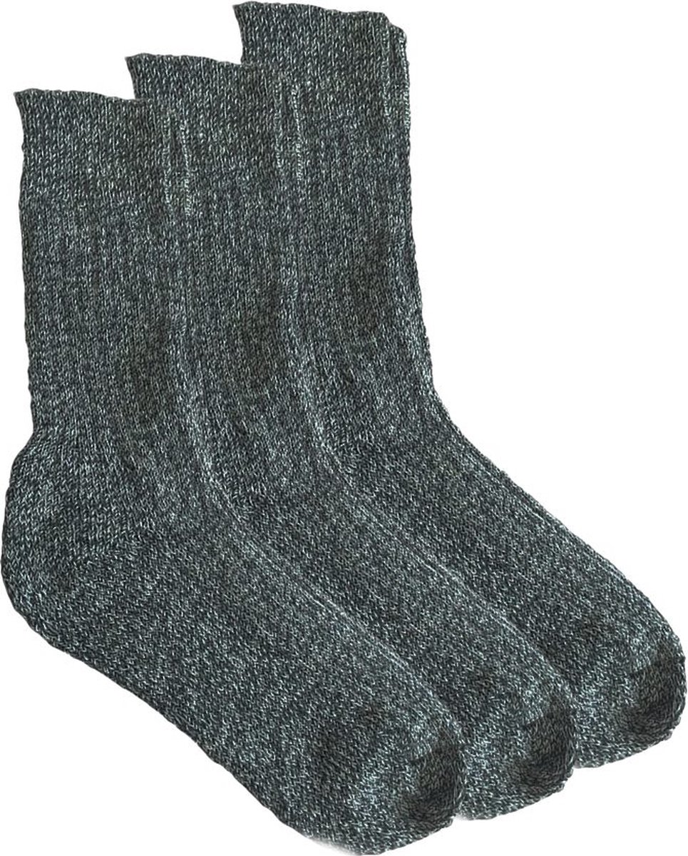 Naft Noorse sokken | wol | katoen | antraciet | maat 43-46