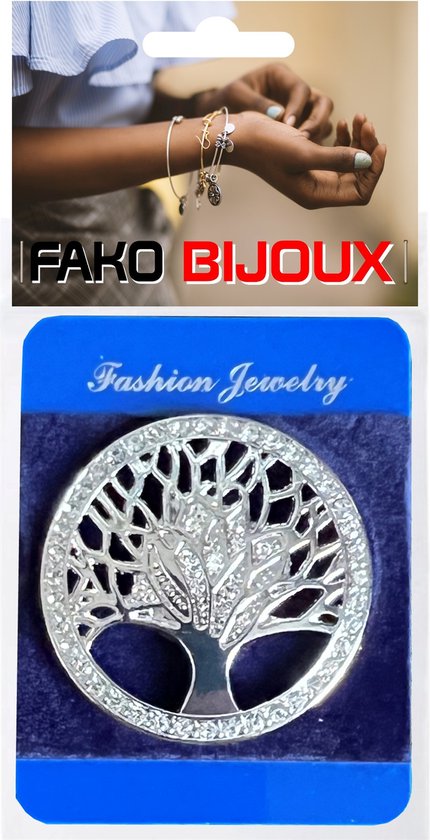 Fako Bijoux® - Broche Aimantée XL - Arbre de Vie Cristal - Arbre de Life -  Broche... | bol
