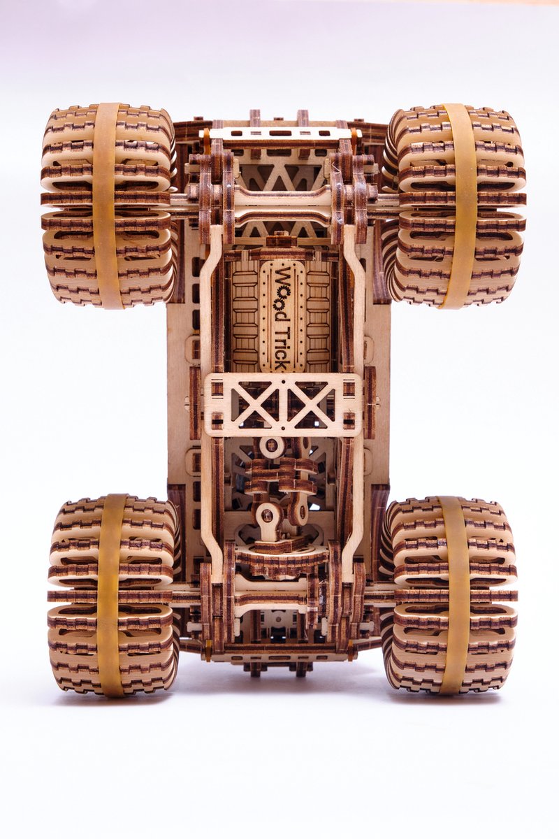 Wood Trick – Modelbouw 3D houten puzzel – Monster truck (WDTK015) – 556 stuks - Geen lijm noch verf nodig! — afbeelding 4