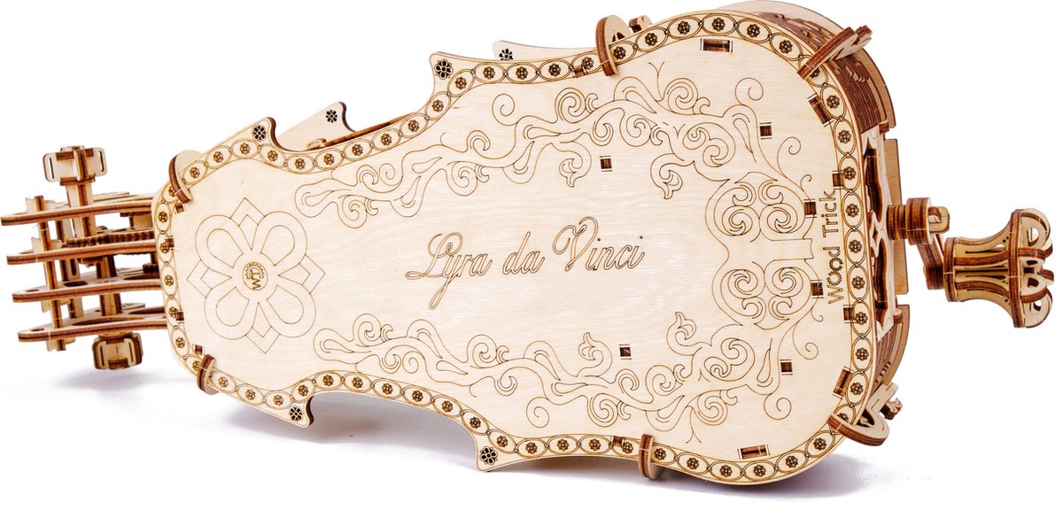 Wood Trick – Modelbouw 3D houten puzzel – de Lier - Lyra da Vinci – 227 stuks - Geen lijm noch verf nodig! — afbeelding 15