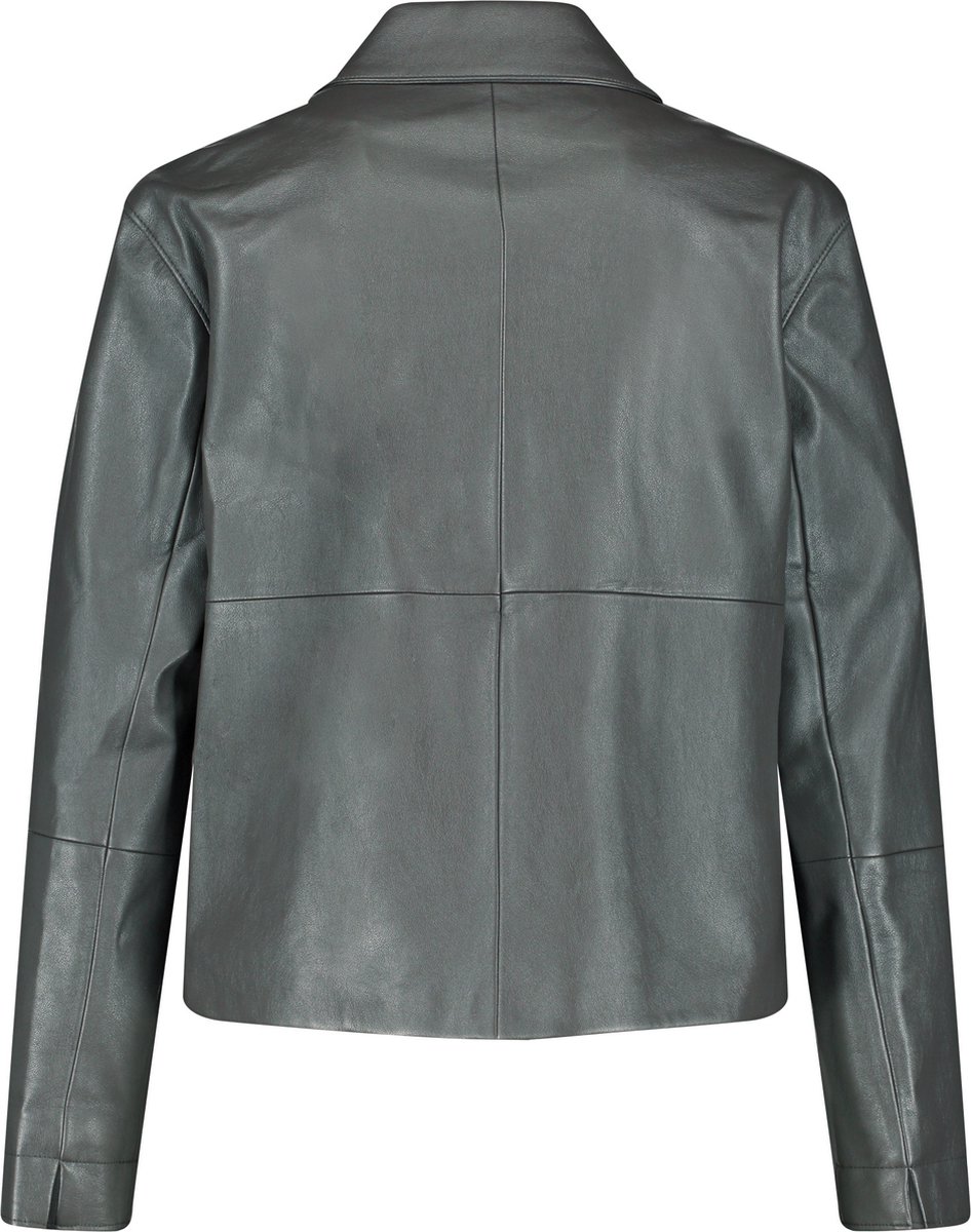 GERRY WEBER Dames Jas van imitatieleer dark Taupe-46