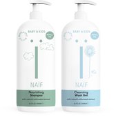 Naïf - Shampoo & Wasgel Voordeelset - XL Pompfles - 2x500ml - Baby's & Kinderen - met Natuurlijke Ingrediënten