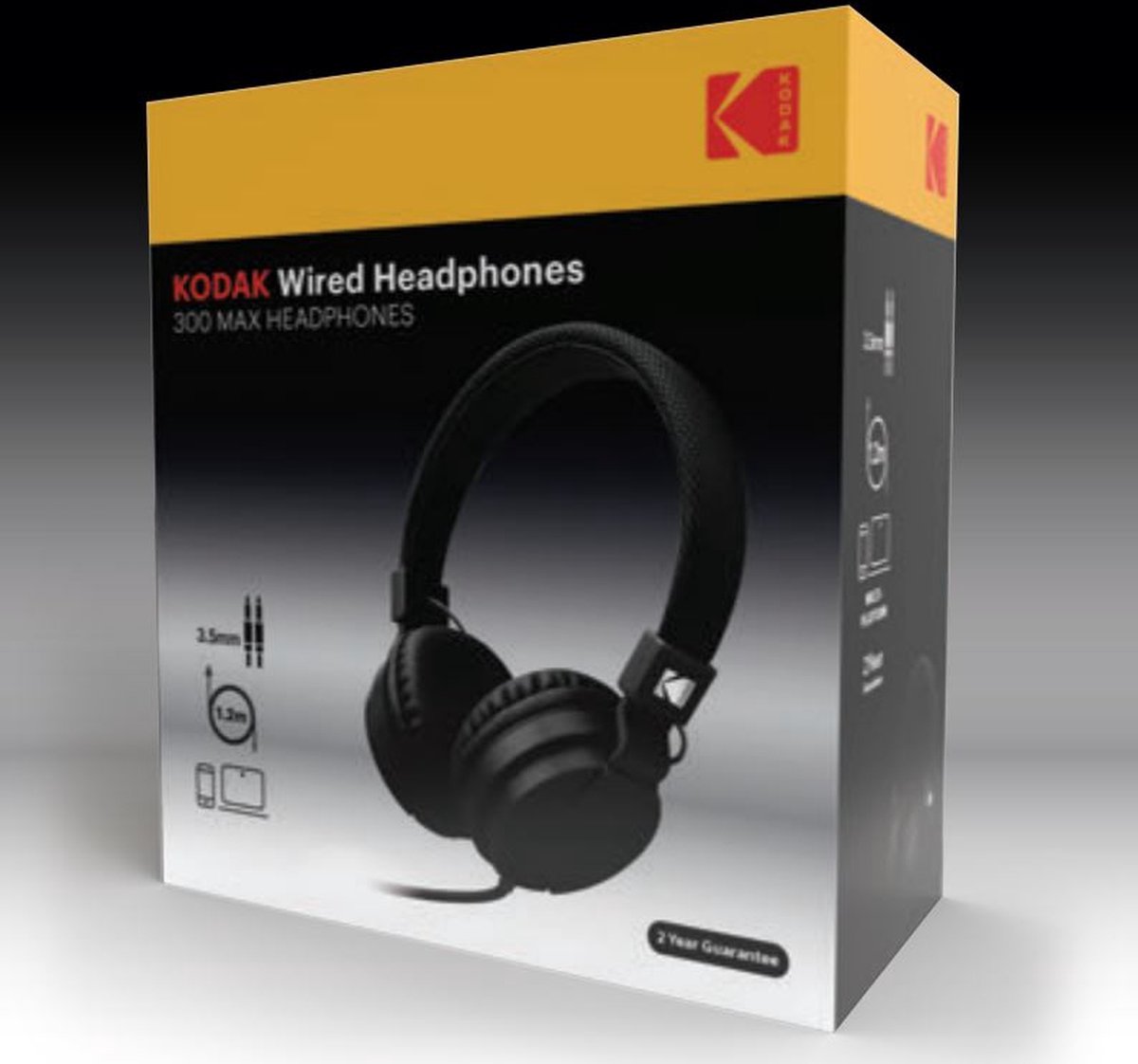 Kodak - 300 MAX - Wired On-ear Headphone - Bedrade On-ear Koptelefoon - 3.5MM - 1.2M