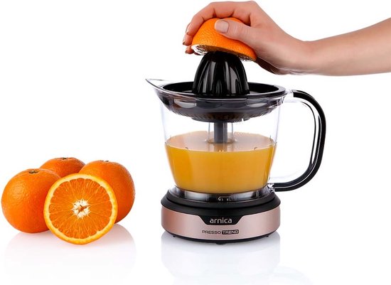 MasterJuicer Elektrische citruspers, 700 ml, dubbele draairichting, 40 W, 2 kegels, BPA-vrij, lekvrij, stofdicht en