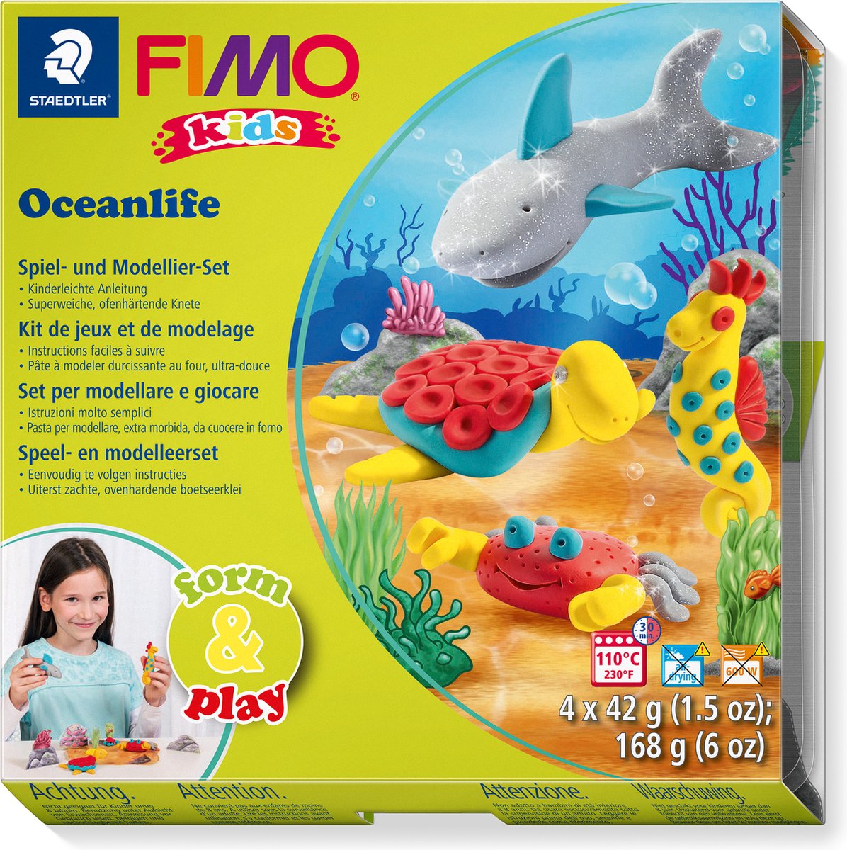 FIMO kids 8034 - ovenhardende boetseerklei - Form&Play set "Zeeleven"