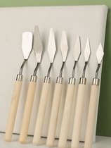 7 Pièces Spatules à Modeler en Acier Spatules de modélisation - Spatule Couteau à Palette pour Modélisation, Artisanat, Argile, Peinture à l'huile, Peinture