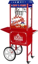 Royal Catering - Popcornmachine met onderstel - Amerikaans ontwerp - rood