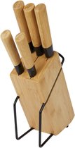 Luxe Bamboe Messenset - 6 Delig - Bamboe - Messenset met Blok -