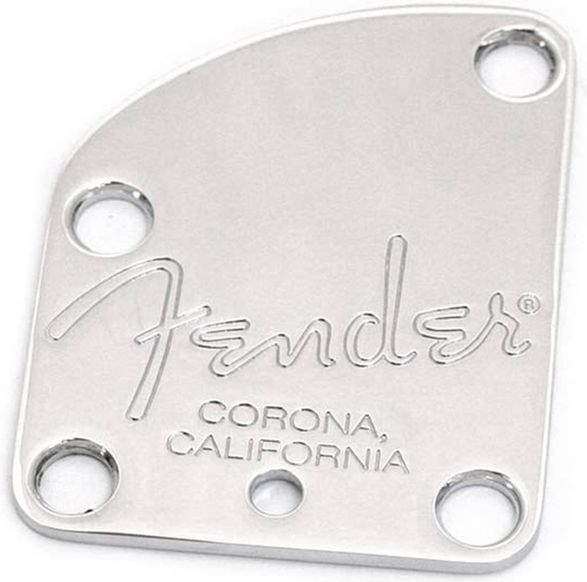 neck plate Deluxe Strat', chrome, 4 bolt