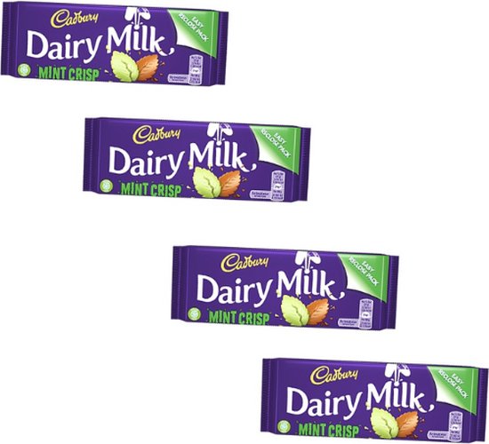 Cadbury Dairy Milk Mint Crisp - 4 x 54g