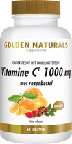 Golden Naturals Vitamine C 1000mg met rozenbottel (60 veganistische tabletten)