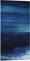 WallClassics - Vlag - Abstracte Blauwe Puntjes - 50x100 cm Foto op Polyester Vlag