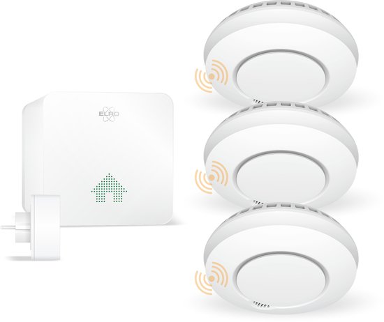 ELRO Connects SF500S Slimme Rookmelder Kit - Complete Set met K2 Wifi...