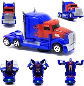 Robot truck 2 in 1 - robot transform vrachtwagen - kan zelf rijden - led licht en geluidseffecten - 24CM (incl. batterijen)