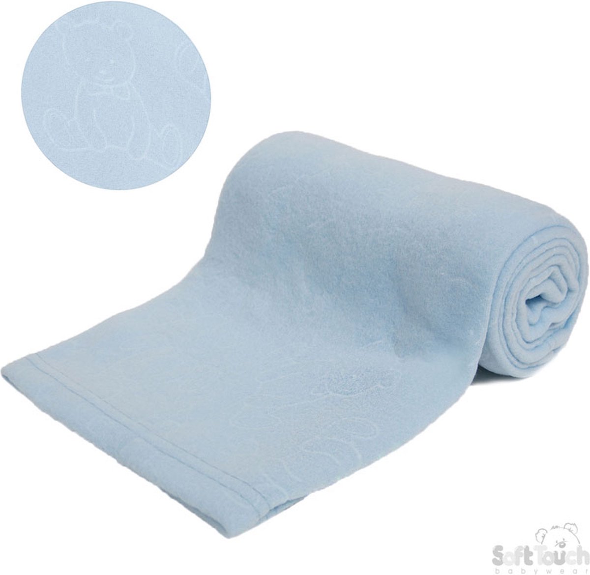 Soft Touch Wikkeldeken Junior 75 X 100 Cm Fleece Lichtblauw