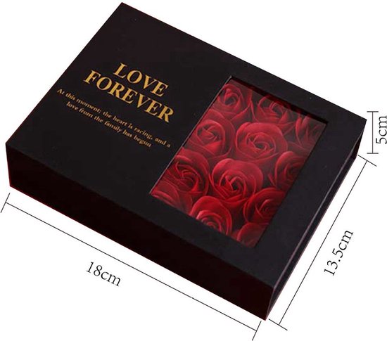 Hnustbo Cadeauset voor dames met een echte geconserveerde roos en een halsketting I Love You voor vriendin, moeder, vrouw, Valentijnsdag, Moederdag, Kerstmis, verjaardag
