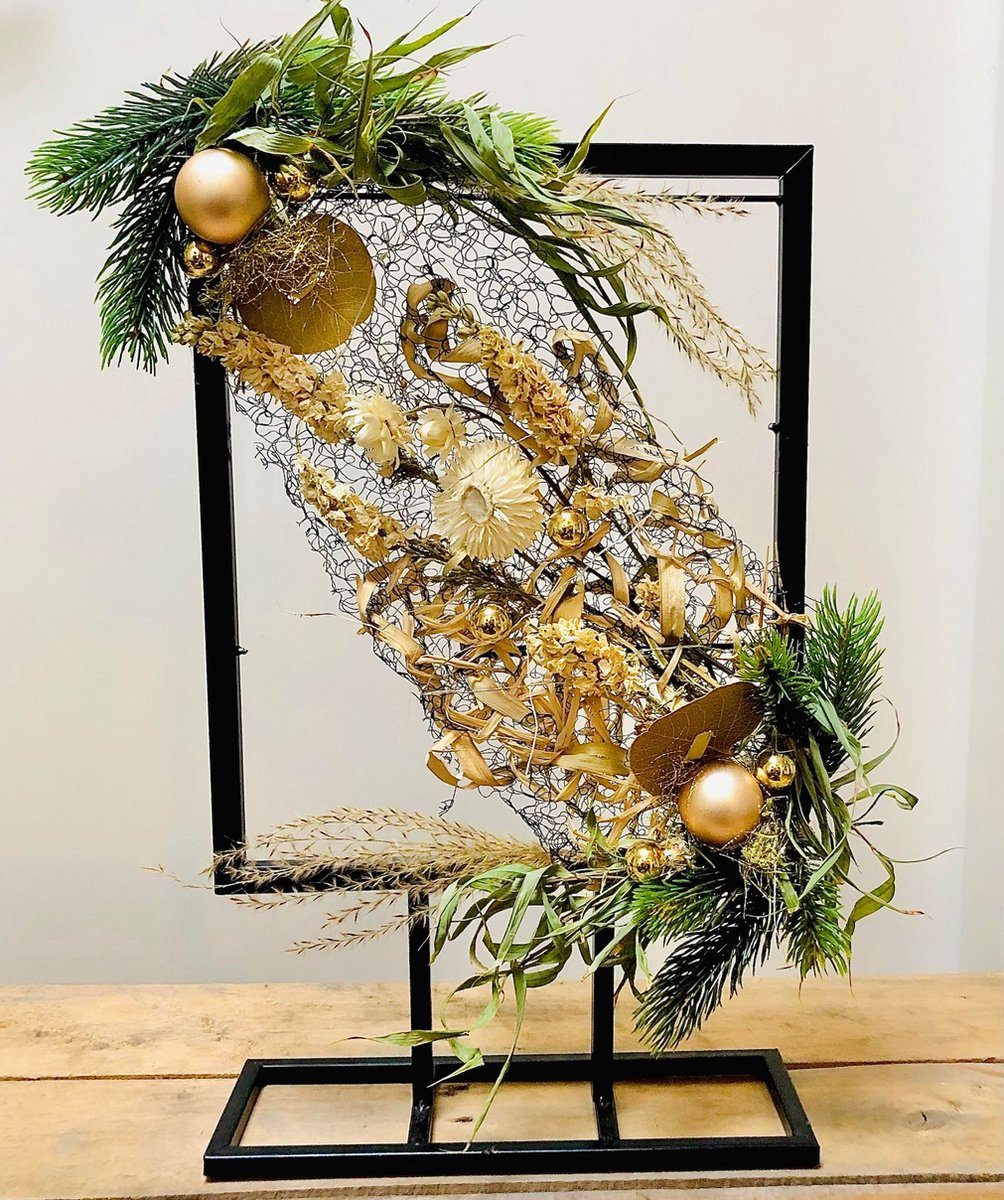 DIY Bloemschik Pakket Kerst Raam Bloemschikken Kerst Met Uitleg