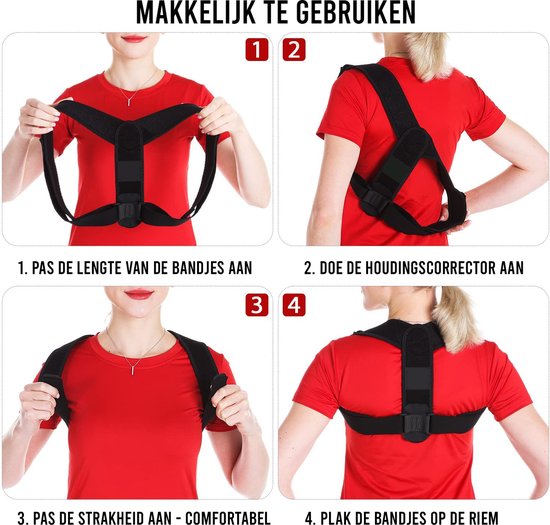 FitboostR Rugbrace Voor Onderrug Rugband Rug Corrector Houding ...