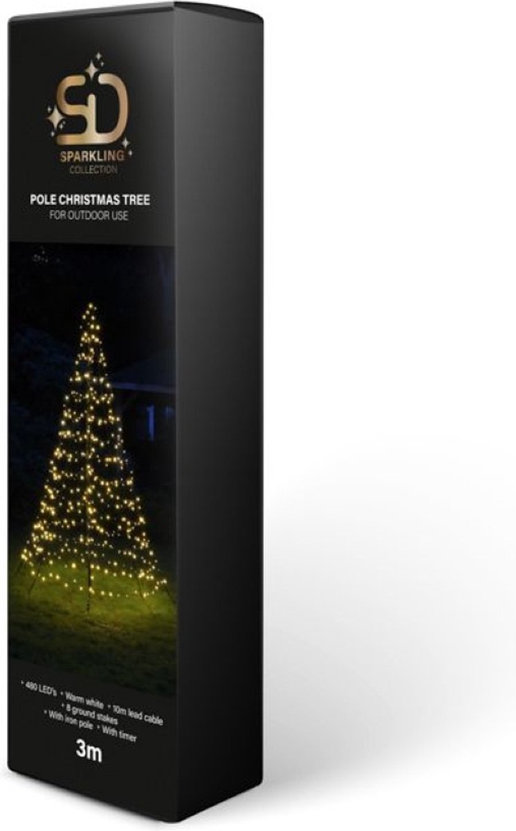 Oneiro’s Luxe Kunstkerstboom 3M VLAGGENMAST KERSTBOOM M/PAAL 480 LED WARM WIT | Kunstkerstboom | Kerstboom | Kerst | Kerstaccessoires | Kerstavond | Premium