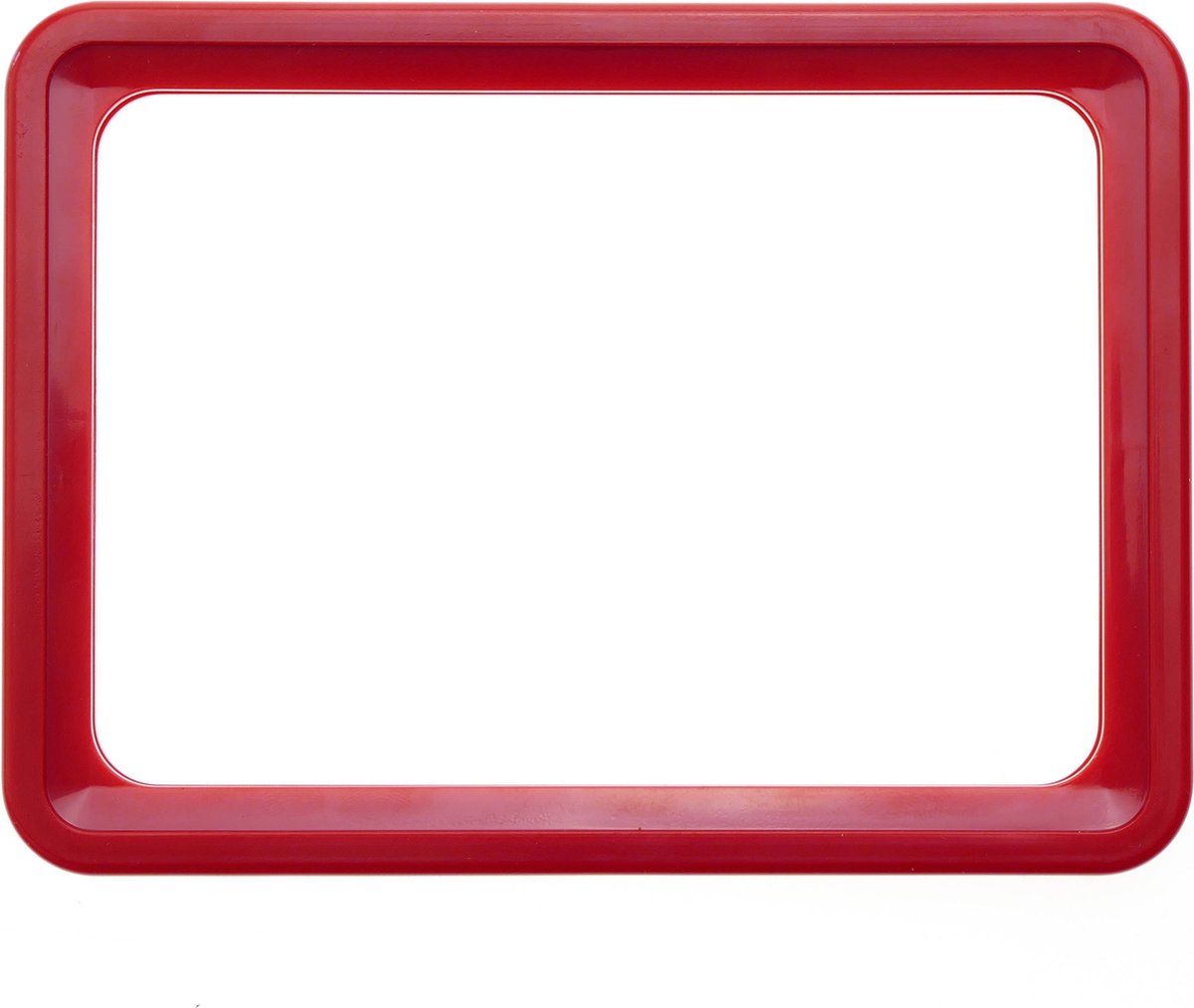 PrimeMatik - Frame voor borden en borden A3 427x304mm rood voor bewegwijzering