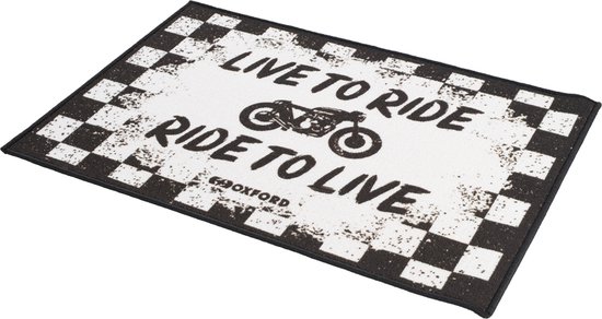Indoor Deurmat voor de motorrijder - Indoor Deurmat met tekst Live to ...
