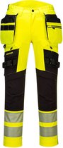 DX442 - Hi- Pantalon haute visibilité avec poches flottantes amovibles - Jaune/noir - Taille L