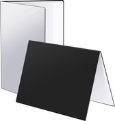 Neewer® - Kartonnen Opvouwbare Reflector Reflectiebord voor Studio Tafelblad Sieraden Fotografie - Cosmetica Fotografie - Voedsel- en Productfotografie - Video-opnamen (Zwart/Wit/Zilver) - 12x8Inches/30x21CM
