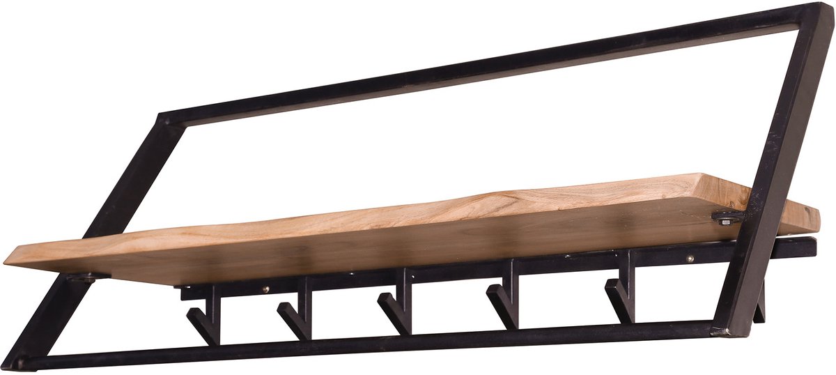 LT-Luce Kapstok Lean Boomstam 5 Haken 1 Mtr Zwart & Bruin