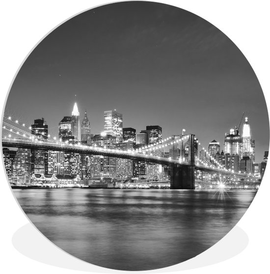 Plaque Métal Rétro Pont Brooklyn New York - Décoration Murale 30x20cm - Intérieur/Extérieur