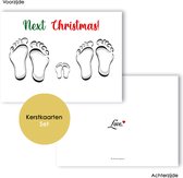 LMWK008 - Pack de 6 - Cartes de Noël - Cartes de Voeux - Annonce de Grossesse - Cartes de Noël avec Enveloppe - Enceinte