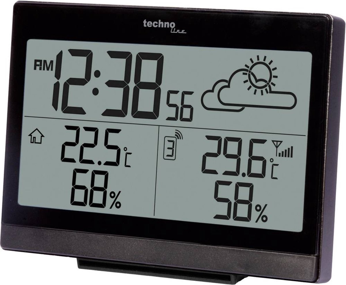 Technoline WS 9252 Black digital weather station