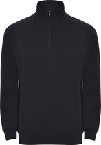 Donker Blauwe sweater met halve rits model Aneto merk Roly maat XL