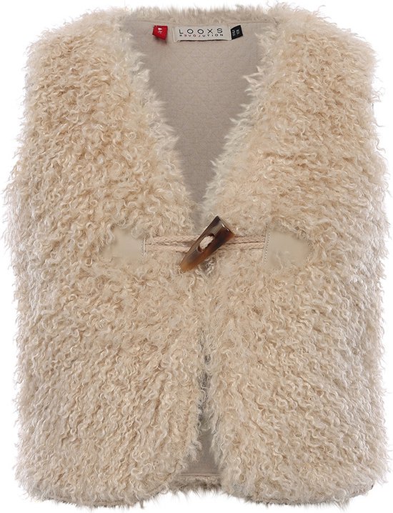 LOOXS Little 2301-7010-065 Meisjes Sweater/Vest - Maat 116/128 - ecru van 100% polyester