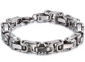 Konings Armband - Zilver kleurig - 5mm - Enkele Schakel - Staal - Byzantijnse Stijl - Armband Heren - Armband Mannen - Valentijnsdag voor Mannen - Valentijn Cadeautje voor Hem - Valentijn Cadeautje Vrouw