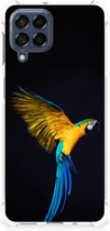 Telefoon Hoesje Geschikt voor Samsung Galaxy M53 TPU Siliconen Hoesje met transparante rand Papegaai
