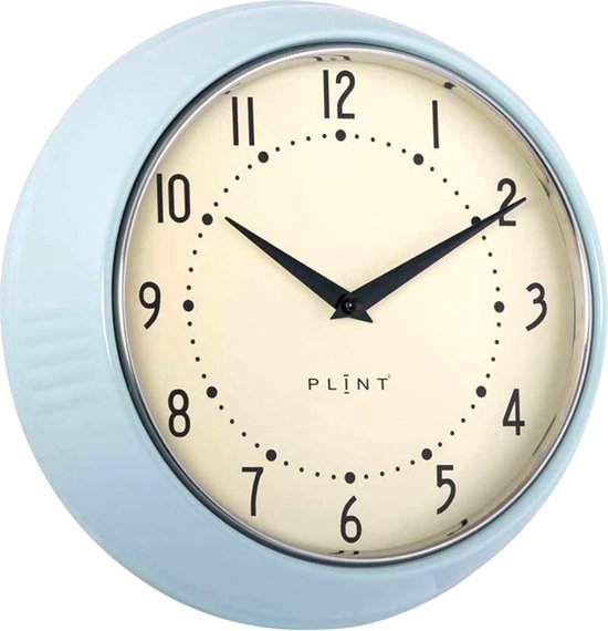 PLINT Horloge Murale Rétro - Diamètre 23 cm - Glace