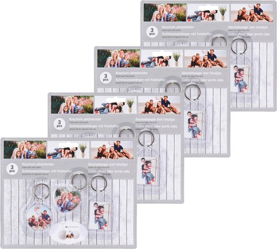 QWORK® 25 Pcs Foto Sleutelhangers, Clear Acryl Mini Fotoalbum Sleutelhanger Diy Sleutelhangers Voor Familie Vrienden Craft Gift 4x5 5cm 1011493530