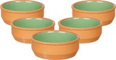 La Dehesa - Set 18x tapas/creme brulee schaaltjes terracotta/groen 12cm