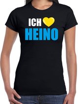Bellatio Decorations Apres-ski t-shirt wintersport Ich liebe Heino - zwart - dames M