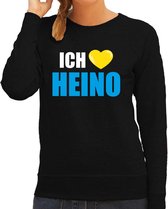 Bellatio Decorations Apres-ski sweater / trui Wintersport Ich liebe Heino - dames - zwart XL