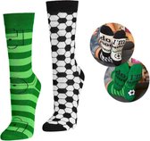 Verjaardag cadeau - Voetbal sokken - EK en WK sokken - vrolijke sokken - valentijn cadeau - aparte sokken - grappige sokken - leuke dames en heren sokken - moederdag – vaderdag – kerst cadeau - Socks waar je Happy van wordt - Maat 42-47