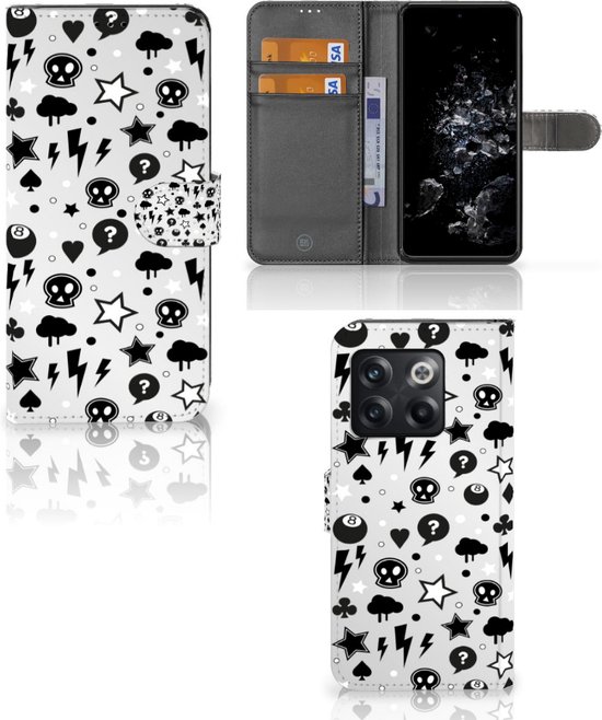 Portefeuille OnePlus 10T Téléphone Portable Couverture Standing pour Argent Punk