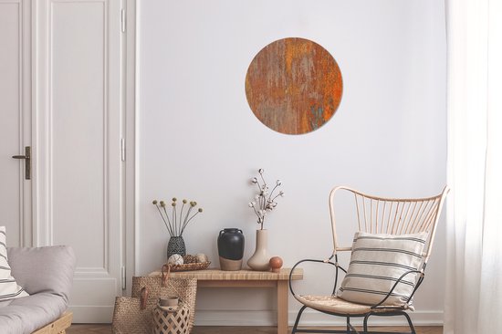 Wall Circle - Wall Circle Indoor - Rouille - Jaune - Oranje - ⌀ 30 cm - Décoration murale - Peintures Ronds