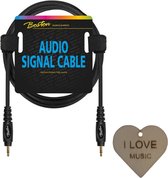 Boston Professionele AUX kabel - Aux Kabel 3 Meter - Mini Jack met Specter Sleutelhanger