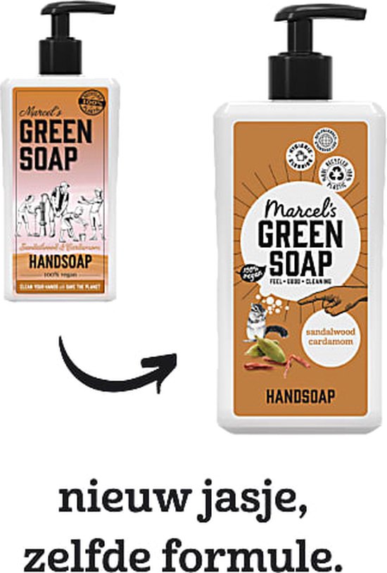 Marcel's Green Soap Handzeep Sandelhout & Kardemom - 500 ml - Marcel's Green Soap