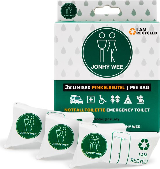 Jonhy Wee Noodtoilet, 3 stuks
