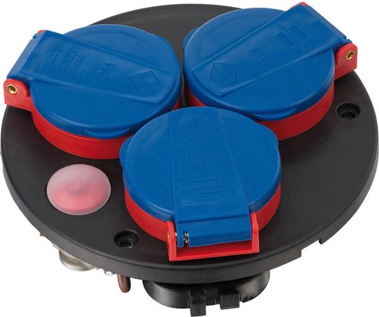 Brennenstuhl montageplaat met 3 IP44 stopcontacten