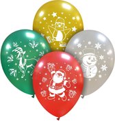 Cute Crhistmas / kerstmis ballonnen, 6 stuks, heliumballonnen, assorti, 30 cm