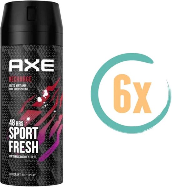 Axe Deodorant Spray Recharge Sport Fresh [6 x 150ml]